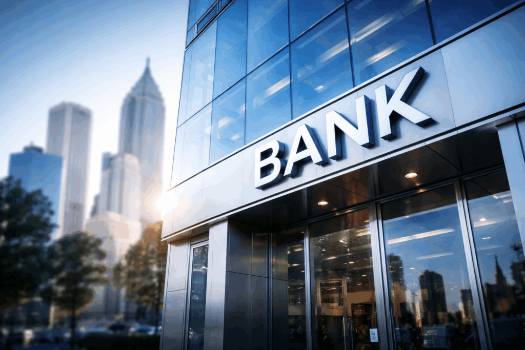 Lenders bank store front before sending a closing to Georgia Closing Attorneys office